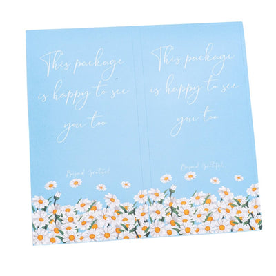 Stickere dreptunghiulare cu mesaj This package is happy to see you too - bleu (set 50 buc) - CraftUp