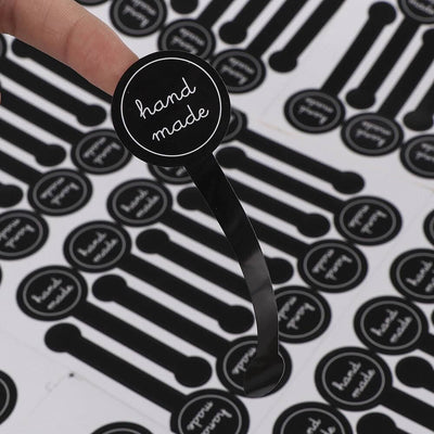 Stickere lungi cu bulină hand made - negru (set 100 buc) - CraftUp
