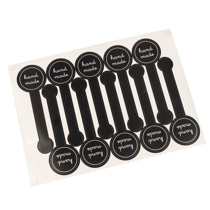Stickere lungi cu bulină hand made - negru (set 100 buc) - CraftUp