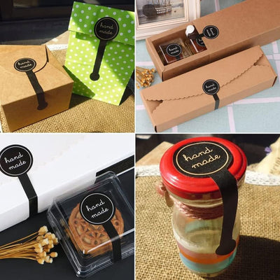 Stickere lungi cu bulină hand made - negru (set 100 buc) - CraftUp