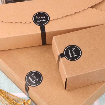 Stickere lungi cu bulină hand made - negru (set 100 buc) - CraftUp