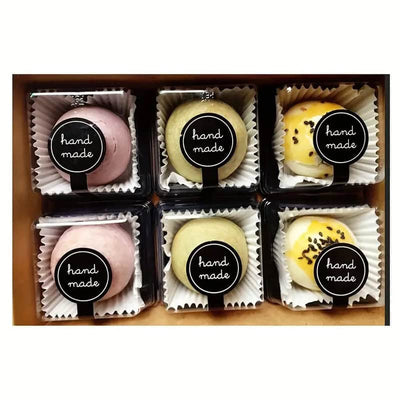 Stickere lungi cu bulină hand made - negru (set 100 buc) - CraftUp