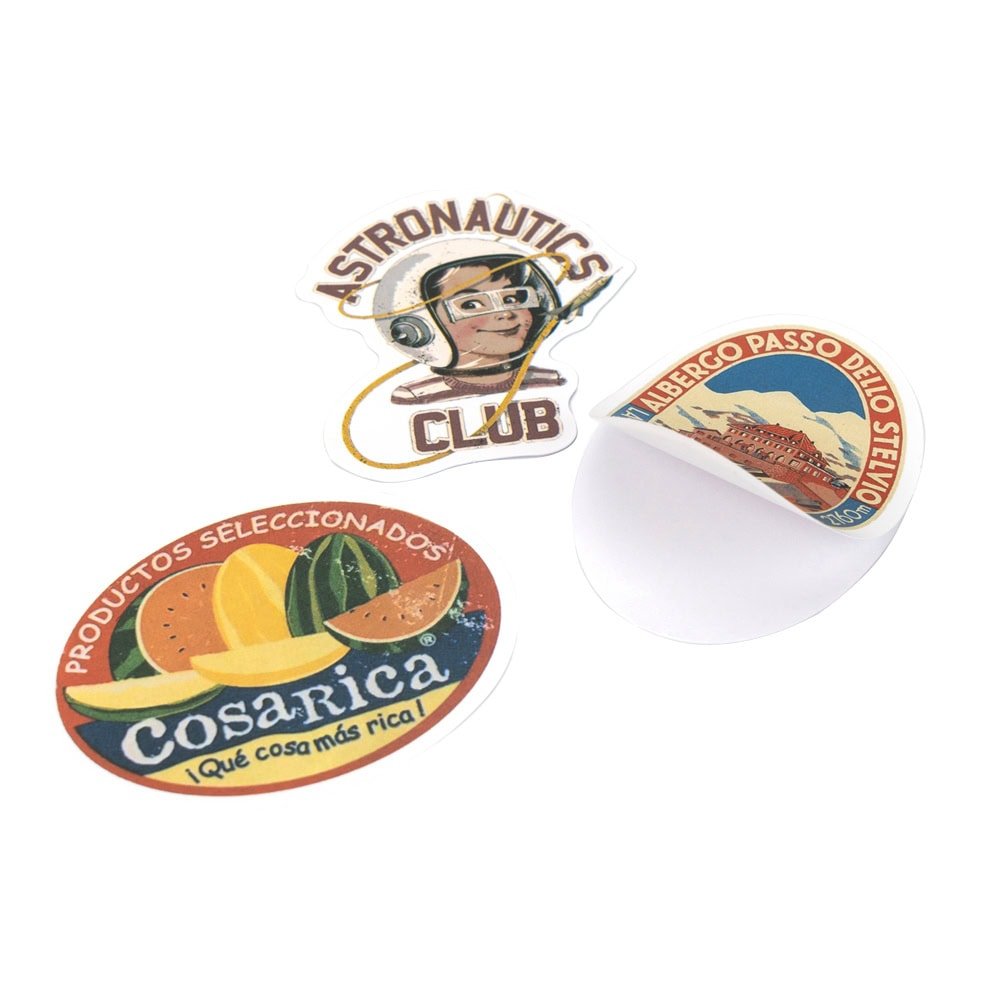 Stickere mici din hârtie - temă retro 2 - CraftUp