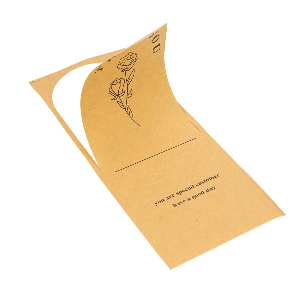Stickere rotunde din hârtie cu mesaj Thank you special customer - kraft (set 50 buc) - CraftUp