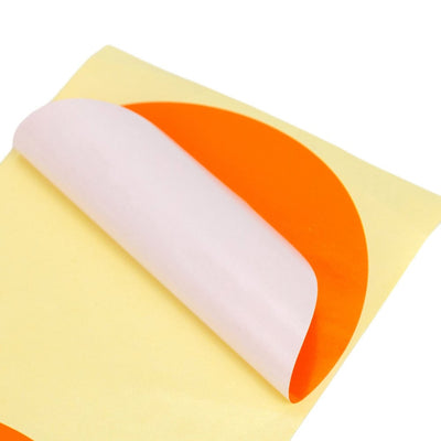 Stickere rotunde uni 10cm - portocaliu (set 30 buc) - CraftUp