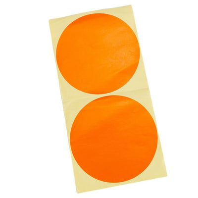 Stickere rotunde uni 10cm - portocaliu (set 30 buc) - CraftUp
