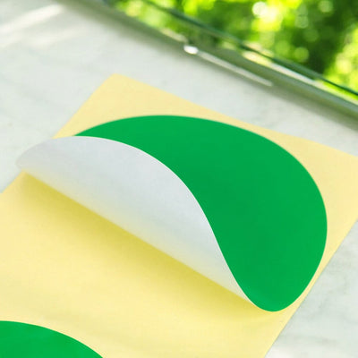 Stickere rotunde uni 10cm - verde (set 30 buc) - CraftUp
