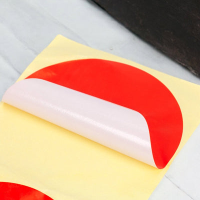 Stickere rotunde uni 13cm rezistente la apă - roșu (set 40 buc) - CraftUp