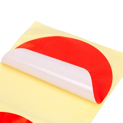 Stickere rotunde uni 13cm rezistente la apă - roșu (set 40 buc) - CraftUp