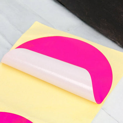 Stickere rotunde uni 13cm rezistente la apă - roz (set 40 buc) - CraftUp