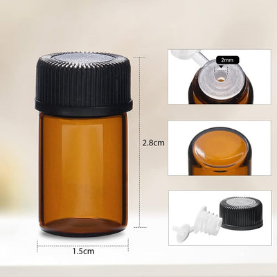 Sticluță ambră reutilizabilă cu picurător și capac negru - CraftUp