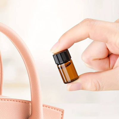 Sticluță ambră reutilizabilă cu picurător și capac negru - CraftUp