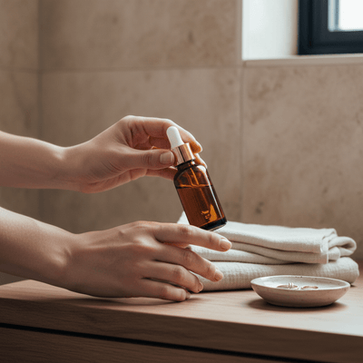 Sticluță ambră reutilizabilă cu pipetă și capac alb - auriu - CraftUp