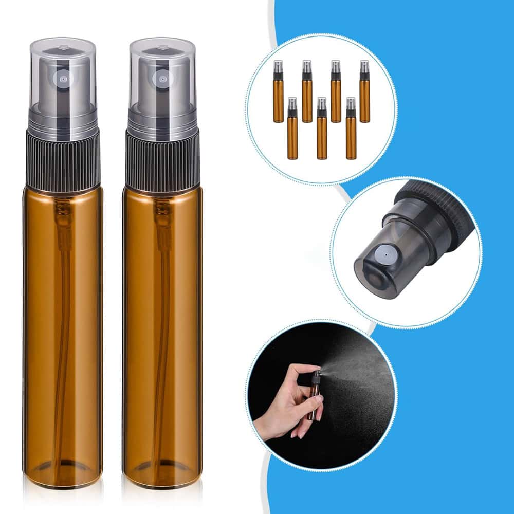 Sticluță ambră reutilizabilă cu spray și capac - CraftUp