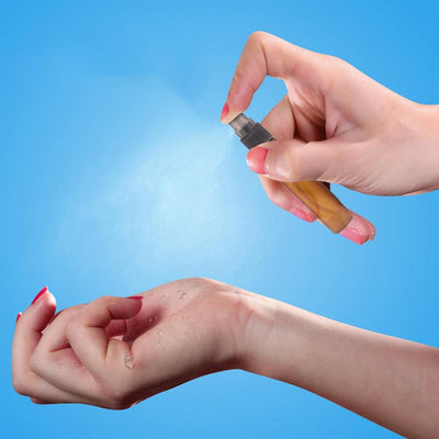 Sticluță ambră reutilizabilă cu spray și capac - CraftUp