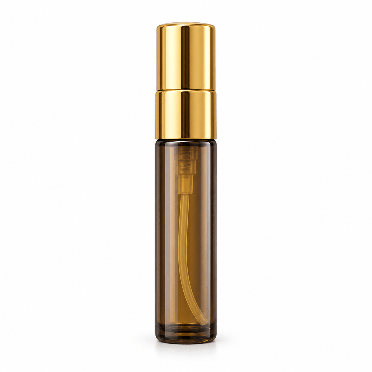 Sticluță ambră reutilizabilă cu spray și capac auriu 3 ml - CraftUp