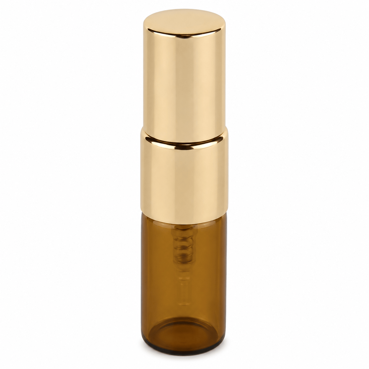 Sticluță ambră reutilizabilă cu spray și capac auriu 3 ml - CraftUp
