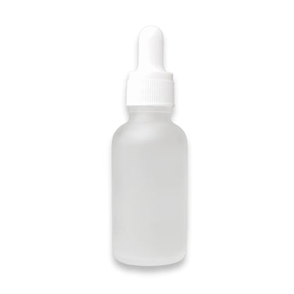 Sticluța mată reutilizabilă cu pipetă și capac alb - CraftUp