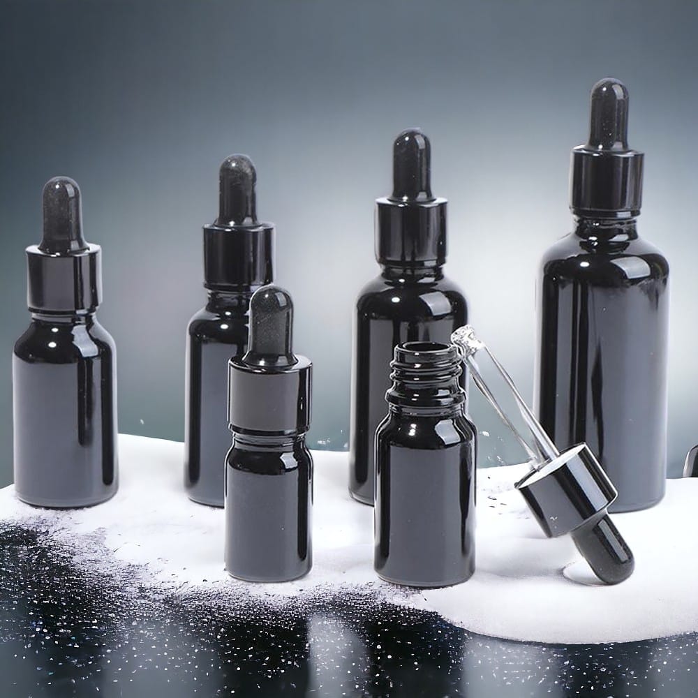 Sticluță neagră lucioasă reutilizabilă cu pipetă - CraftUp