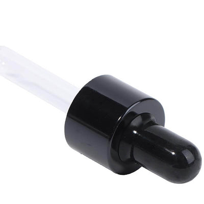 Sticluță neagră lucioasă reutilizabilă cu pipetă - CraftUp