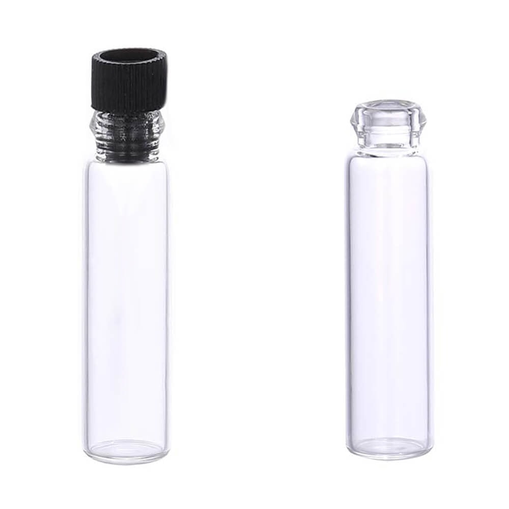 Sticluță transparentă cu capac negru 2ml - CraftUp
