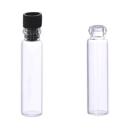 Sticluță transparentă cu capac negru 2ml - CraftUp