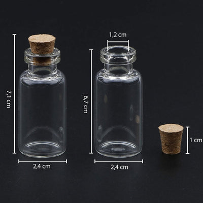 Sticluță transparentă reutilizabilă cu dop de plută - CraftUp