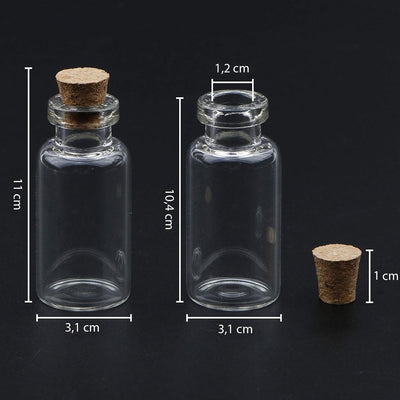 Sticluță transparentă reutilizabilă cu dop de plută - CraftUp