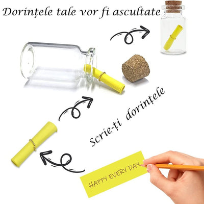 Sticluță transparentă reutilizabilă cu dop de plută - CraftUp