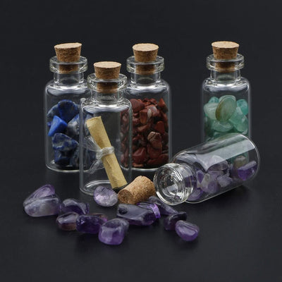 Sticluță transparentă reutilizabilă cu dop de plută - CraftUp