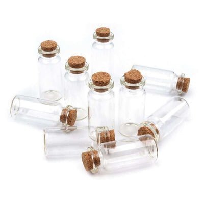 Sticluță transparentă reutilizabilă cu dop de plută - CraftUp