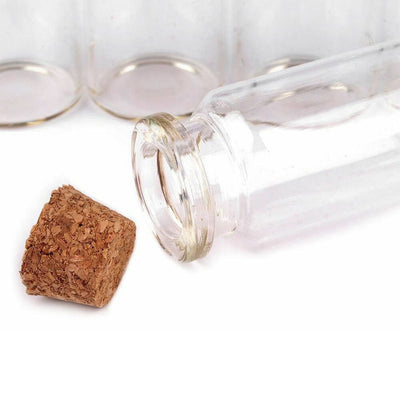 Sticluță transparentă reutilizabilă cu dop de plută - CraftUp