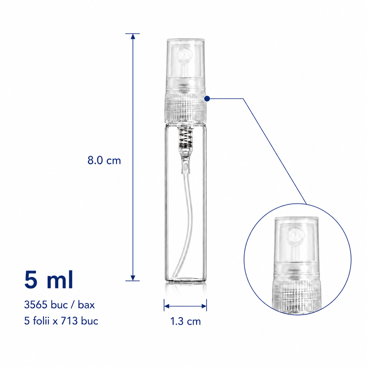 Sticluță transparentă reutilizabilă cu spray și capac - CraftUp