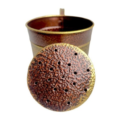 Stropitoare metal model vintage 1 - cafeniu 13x10.5x29cm - CraftUp