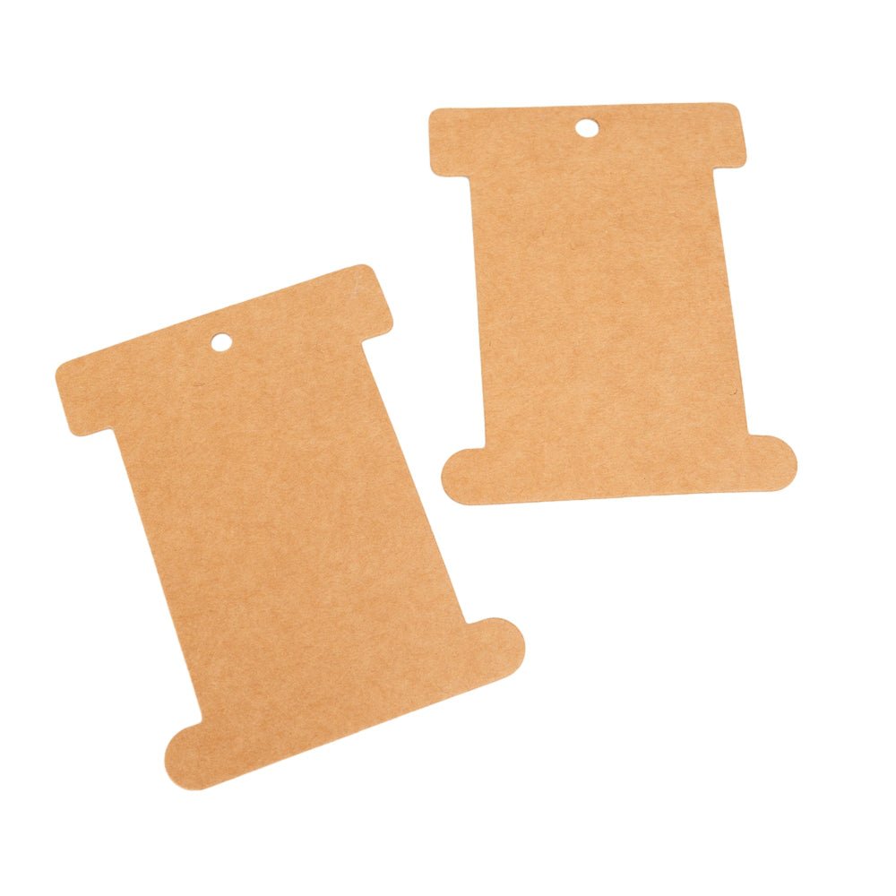 Suport carton pentru ață model drept - Kraft (set 100 buc) - CraftUp