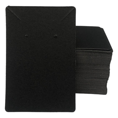 Suport cercei și colier din hârtie - negru (set 100 buc) 6x9cm - CraftUp