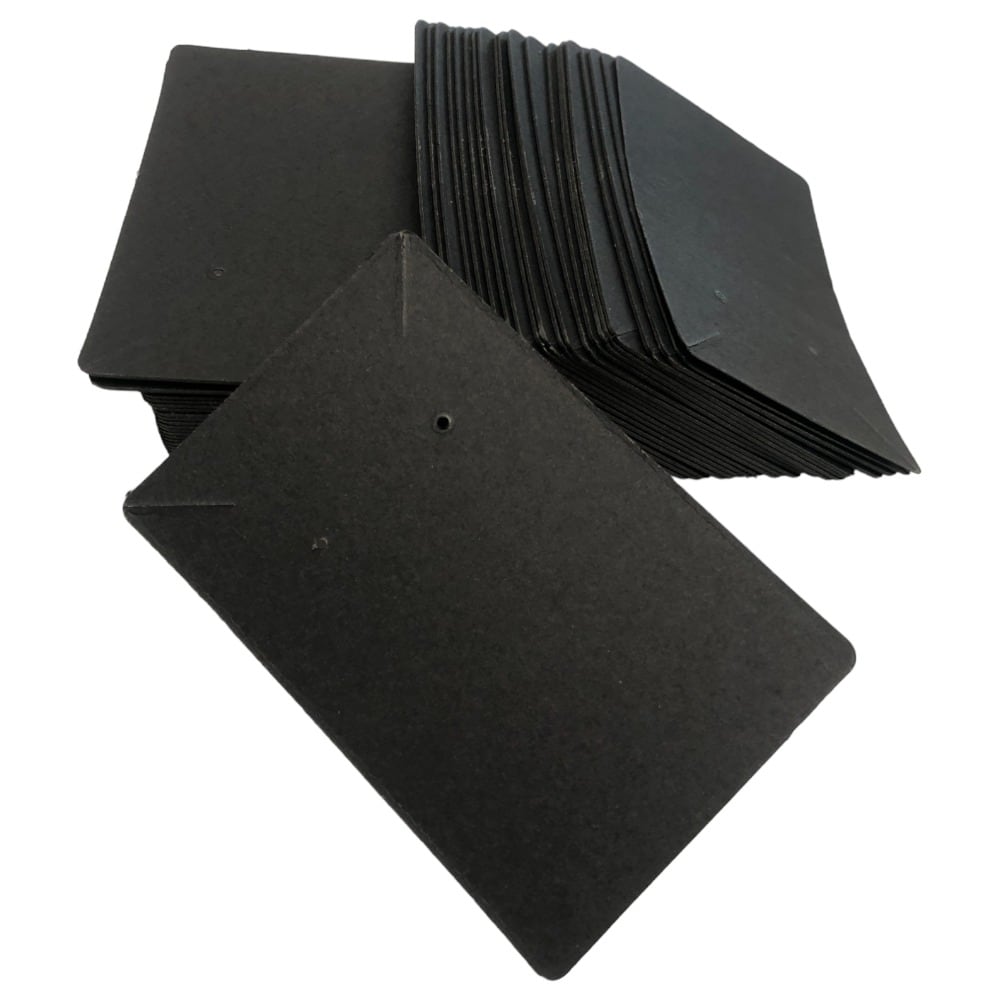Suport cercei și colier din hârtie - negru (set 100 buc) 6x9cm - CraftUp