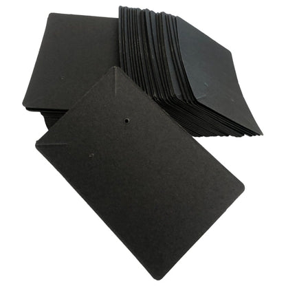 Suport cercei și colier din hârtie - negru (set 100 buc) 6x9cm - CraftUp