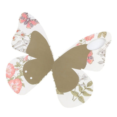 Suport fluture pentru flori - alb (set 10 buc) - 32x28.5cm - CraftUp