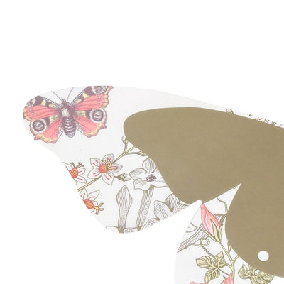 Suport fluture pentru flori - alb (set 10 buc) - 32x28.5cm - CraftUp