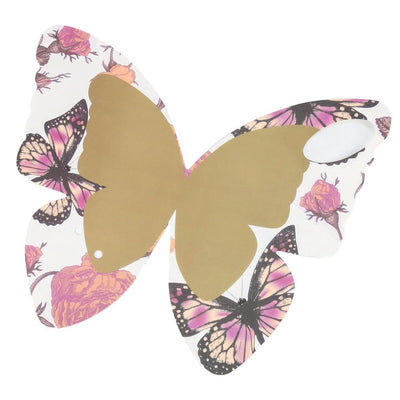 Suport fluture pentru flori - roz (set 10 buc) - 32x28.5cm - CraftUp