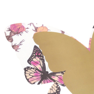Suport fluture pentru flori - roz (set 10 buc) - 32x28.5cm - CraftUp