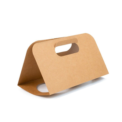 Suport kraft cu mâner pentru două pahare 24x39.5cm (set 50 buc) - CraftUp