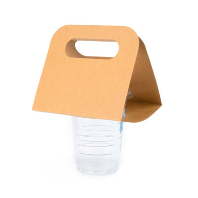 Suport kraft cu mâner pentru un pahar 15x39.5cm (set 50 buc) - CraftUp