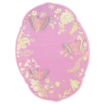 Suport vintage rotund pentru flori - roz (set 10 buc) - 21x28cm - CraftUp