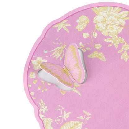 Suport vintage rotund pentru flori - roz (set 10 buc) - 21x28cm - CraftUp