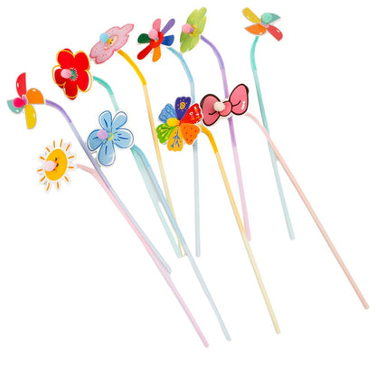 Toppere decorative cu flori și fluturi pentru aranjamente florale (set 50 buc) - CraftUp