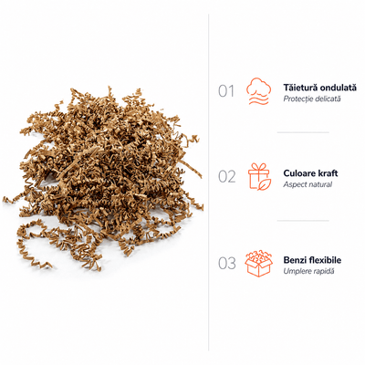 Umplutură cadouri Sizzlepak - kraft (cutie 2,5kg) - CraftUp